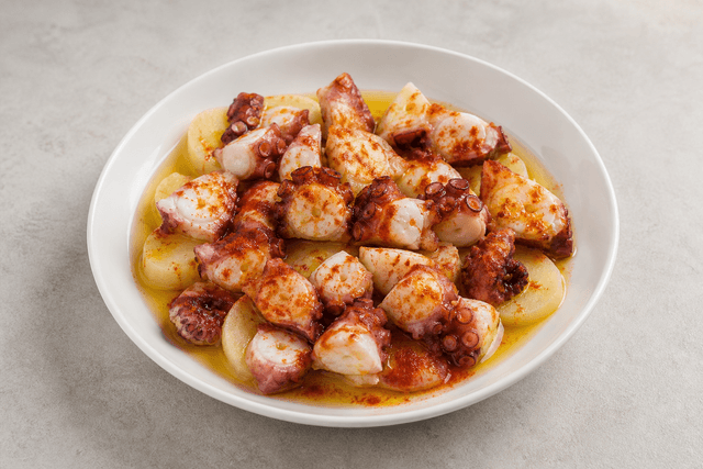 Photorealistic Pulpo a la gallega menu-main p04 food image by VDAMO