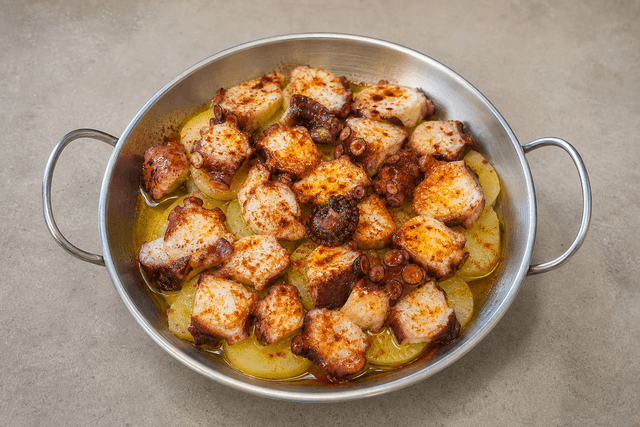 Photorealistic Pulpo a la gallega menu-main p05 food image by VDAMO