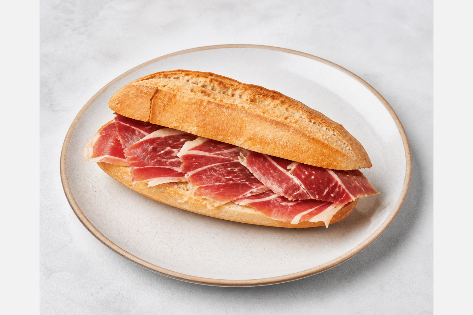 Photorealistic Bocadillo de jamon menu-main p09 food image by VDAMO