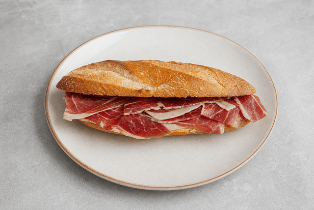 Photorealistic Bocadillo de jamon menu-main p10 food image by VDAMO