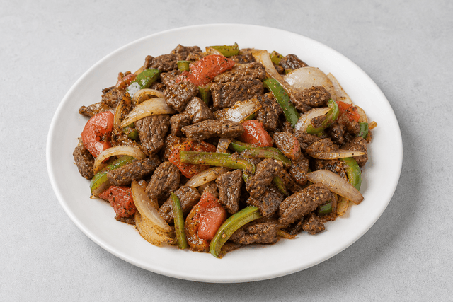 Photorealistic Beef tibs menu-main p04 food image by VDAMO