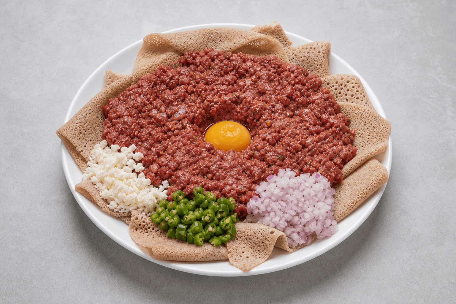 Photorealistic Kitfo menu-main p07 food image by VDAMO