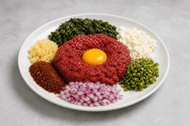 Photorealistic Kitfo menu-main p09 food image by VDAMO