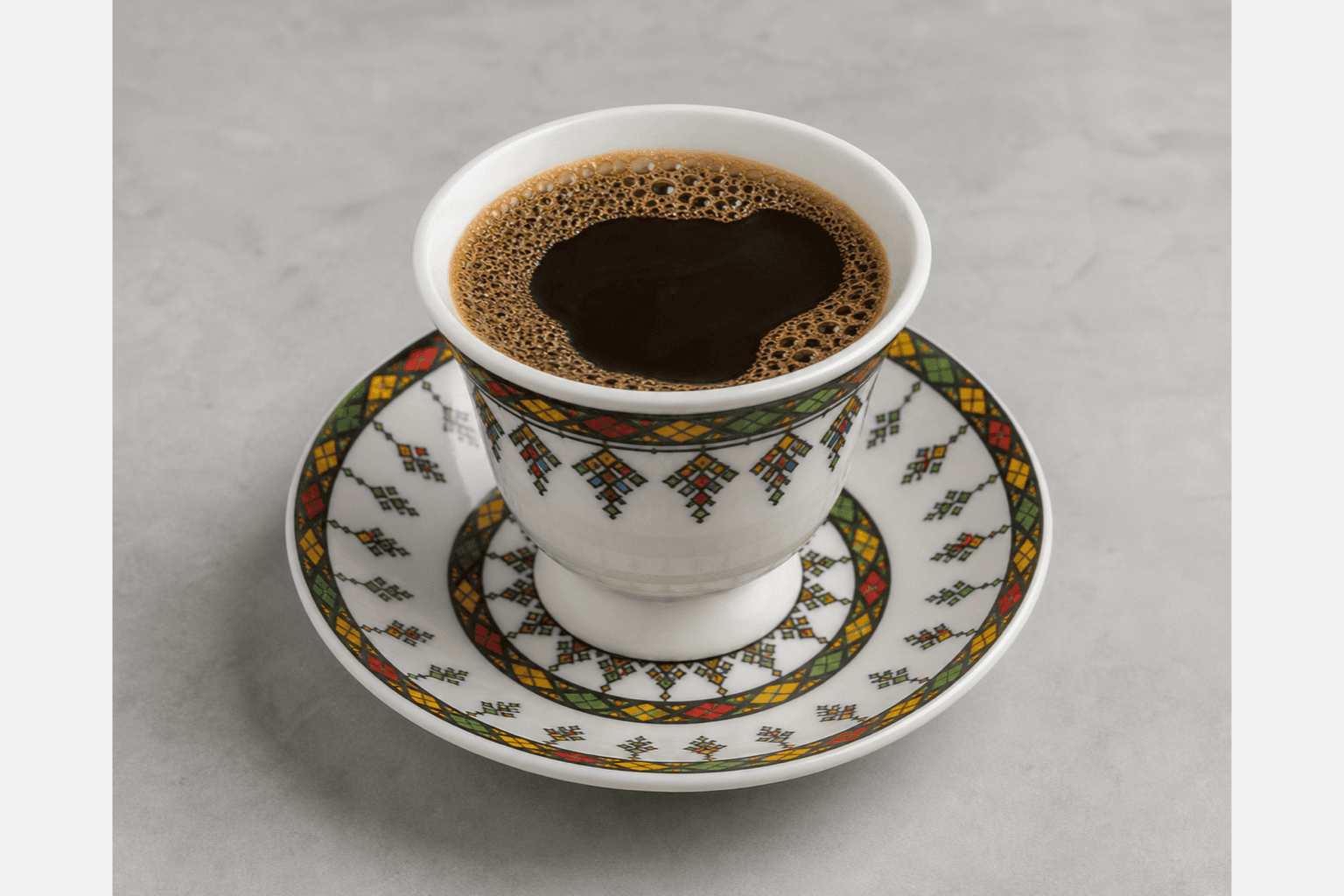 Photorealistic Ethiopian coffee bunna menu-main p03 food image by VDAMO