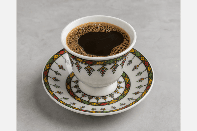 Photorealistic Ethiopian coffee bunna menu-main p03 food image by VDAMO