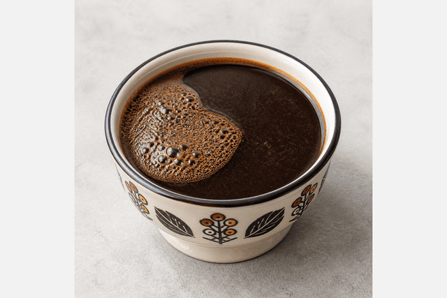 Photorealistic Ethiopian coffee bunna menu-main p06 food image by VDAMO