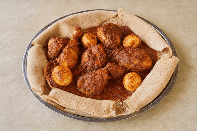 Photorealistic Doro wat with injera menu-main p10 food image by VDAMO