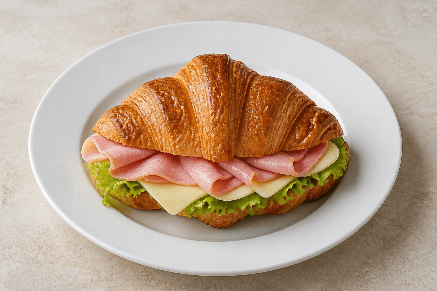 Photorealistic Croissant sandwich P01 food image by VDAMO