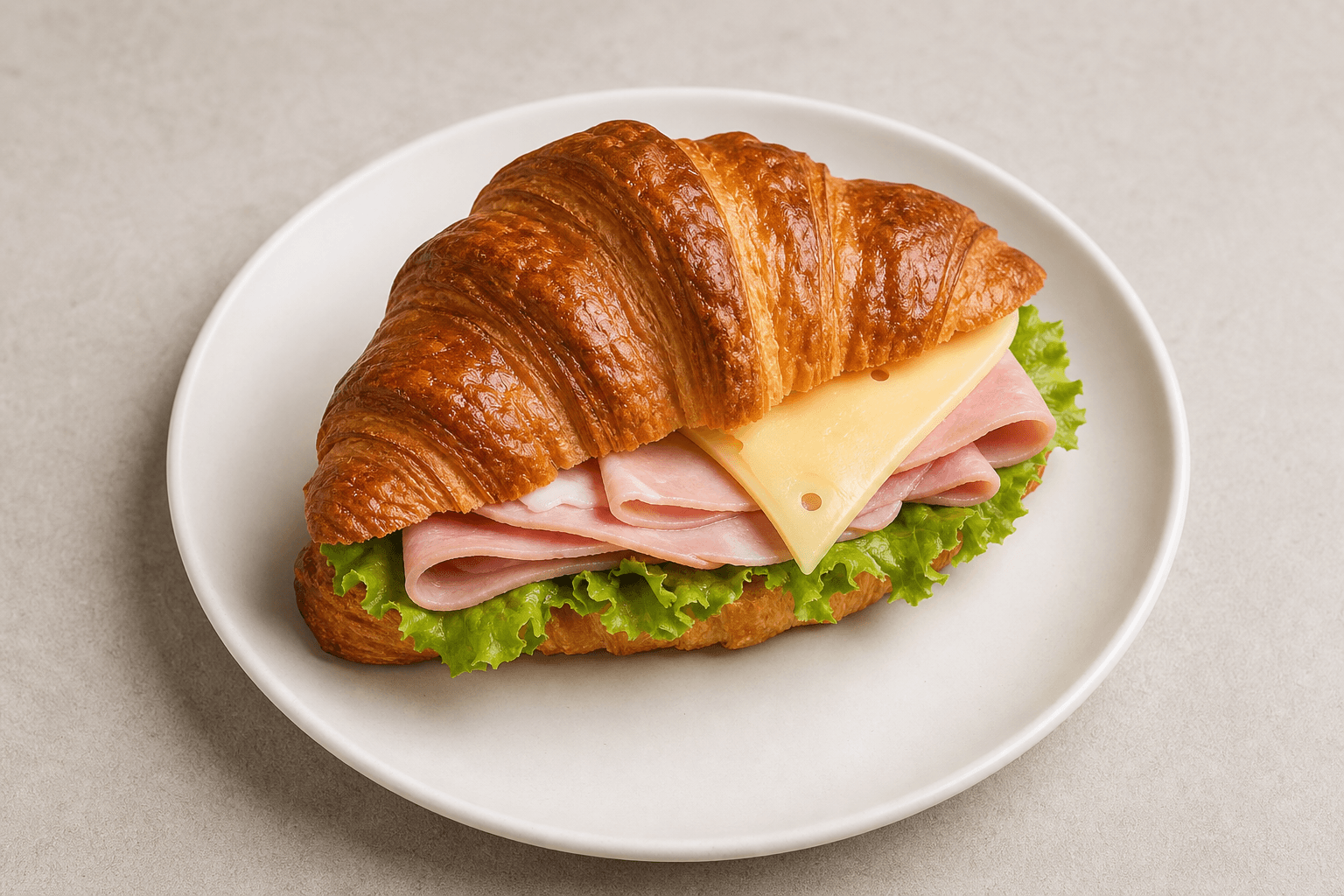 Photorealistic Croissant sandwich P09 food image by VDAMO