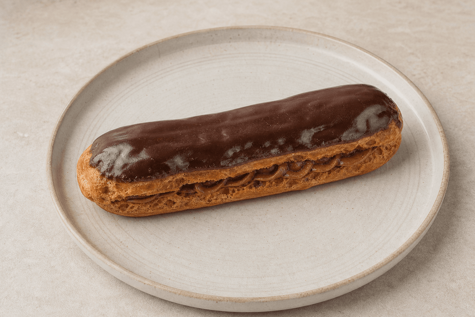 Photorealistic Chocolate eclair P10 food image by VDAMO