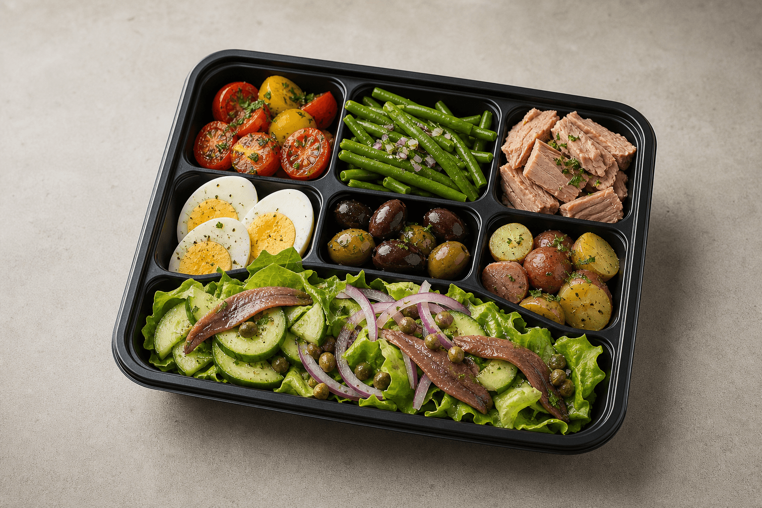 Photorealistic Nicoise salad P08 food image by VDAMO