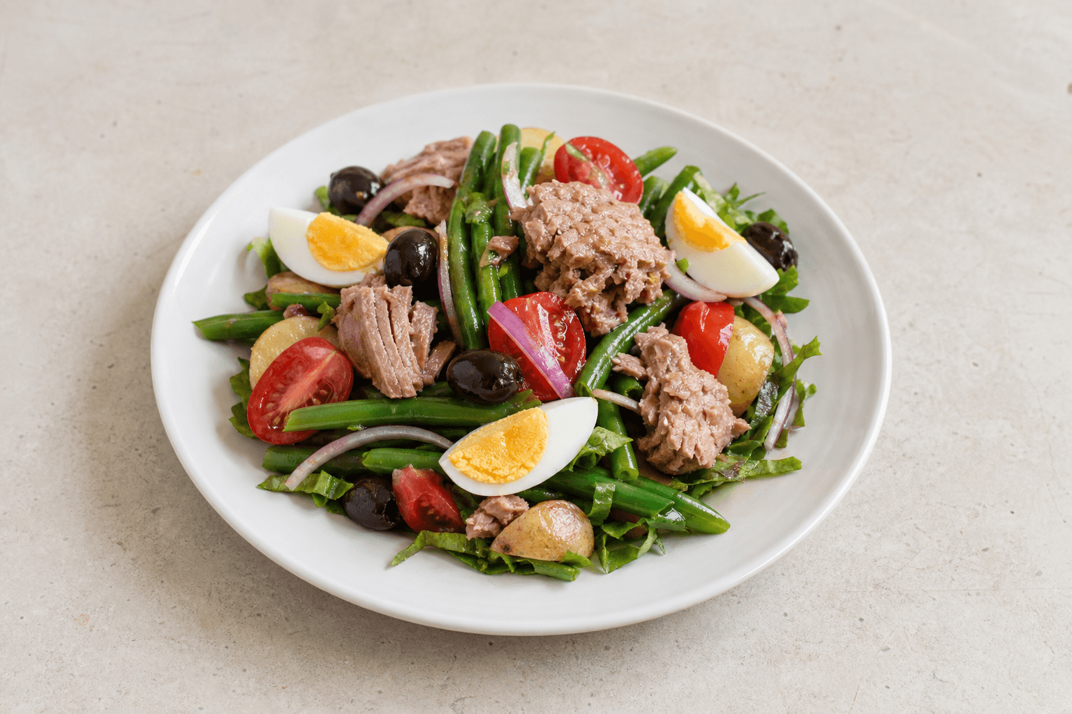 Photorealistic Nicoise salad P09 food image by VDAMO