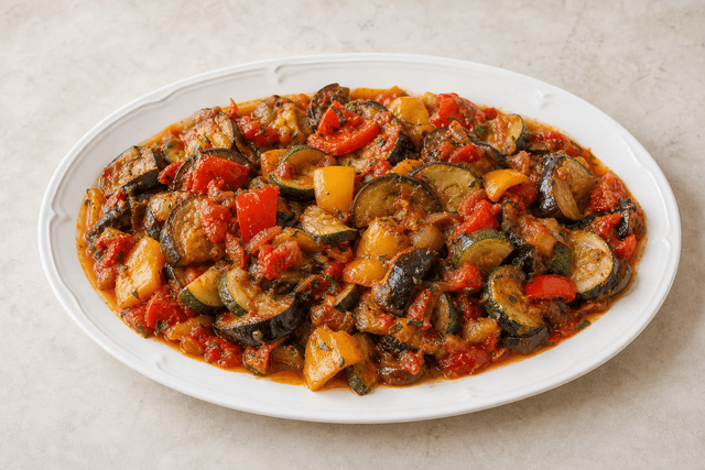 Photorealistic Ratatouille menu-main p03 food image by VDAMO