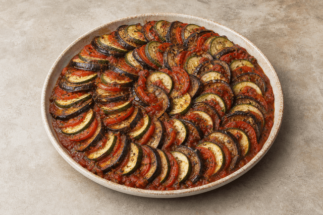 Photorealistic Ratatouille menu-main p10 food image by VDAMO