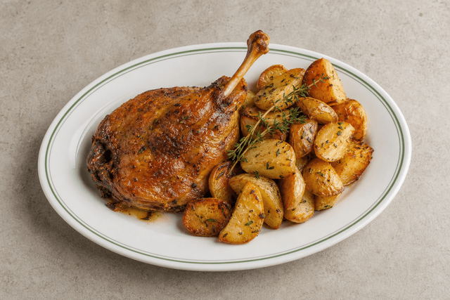 Photorealistic Duck confit menu-main p03 food image by VDAMO