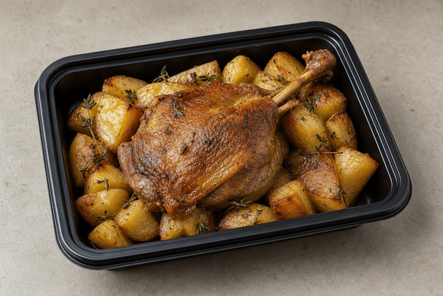 Photorealistic Duck confit menu-main p06 food image by VDAMO