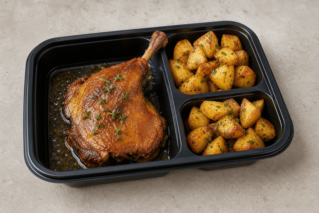 Photorealistic Duck confit menu-main p08 food image by VDAMO