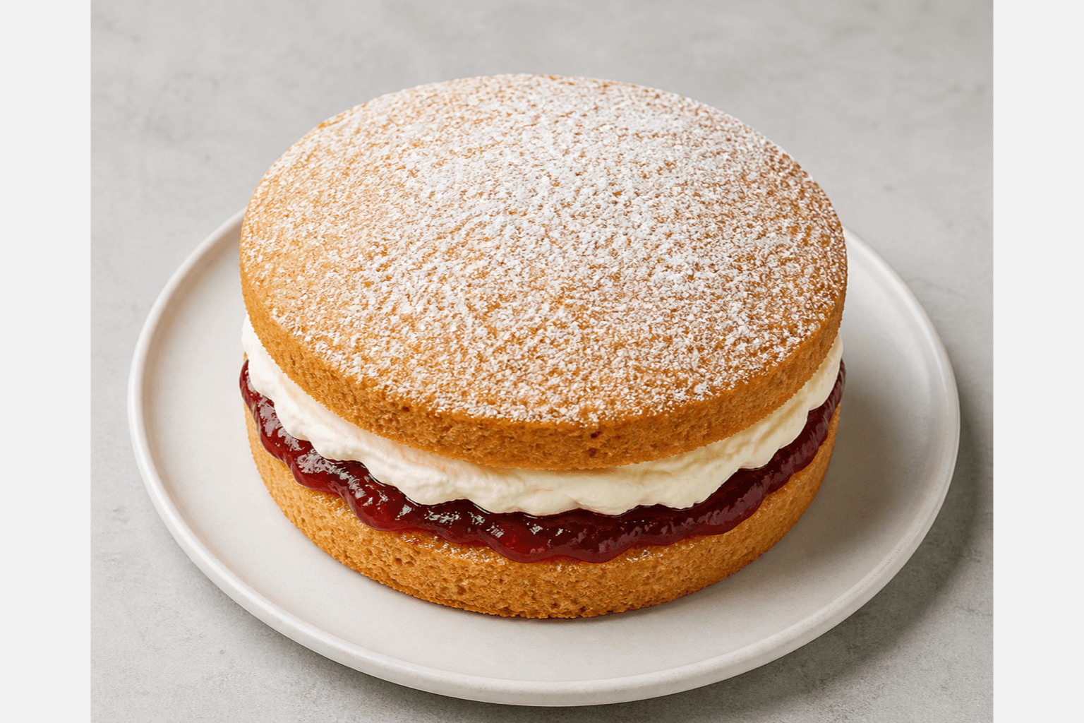 Photorealistic Victoria sponge menu-main p02 food image by VDAMO