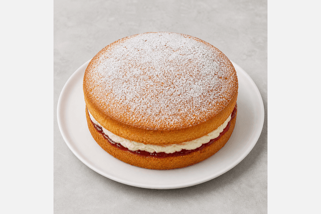Photorealistic Victoria sponge menu-main p05 food image by VDAMO