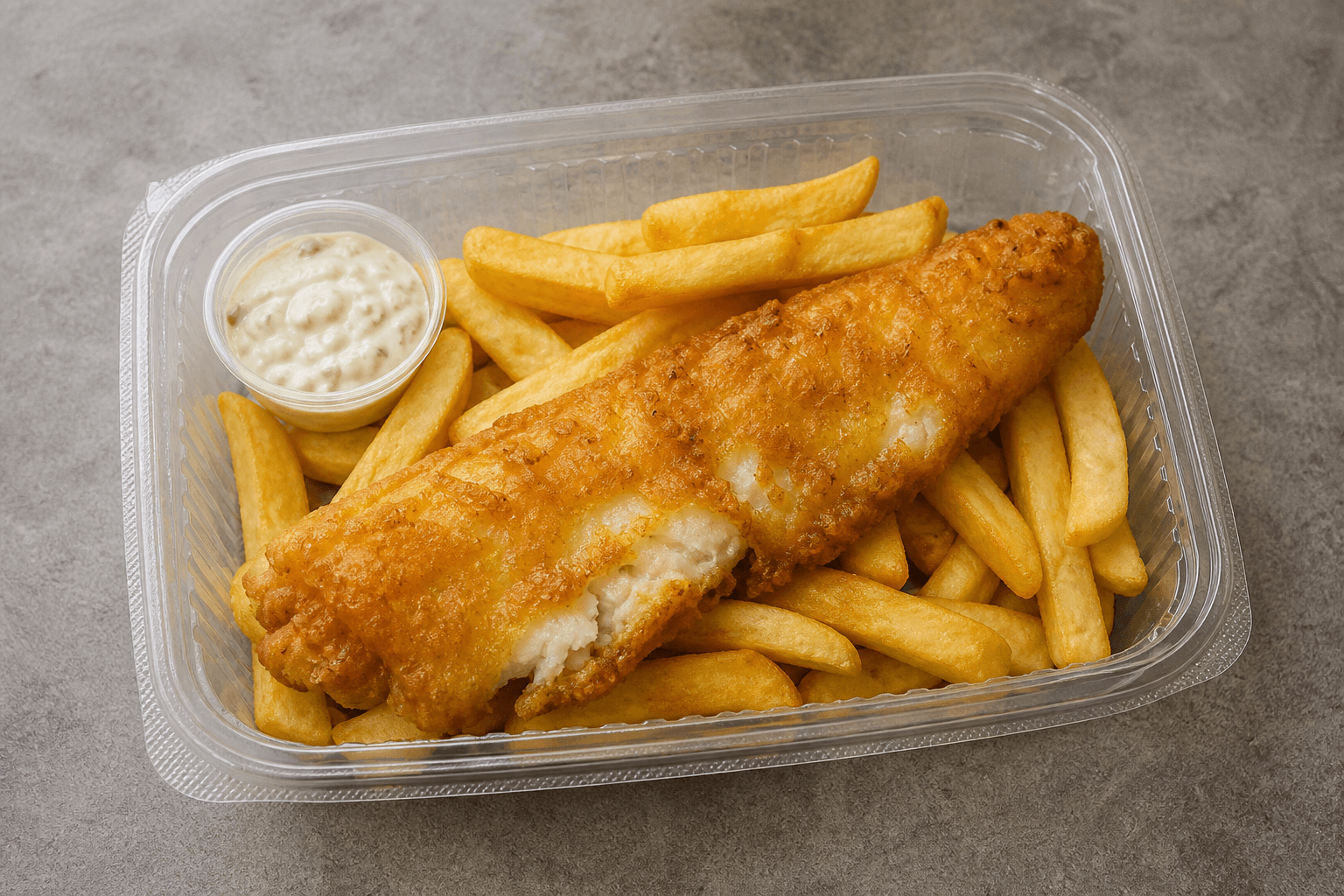 Photorealistic Fish and chips P07 food image by VDAMO