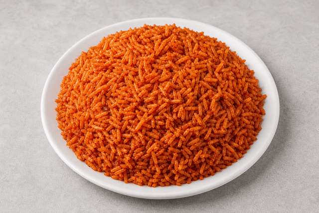 Photorealistic Ghana jollof rice menu-main p04 food image by VDAMO