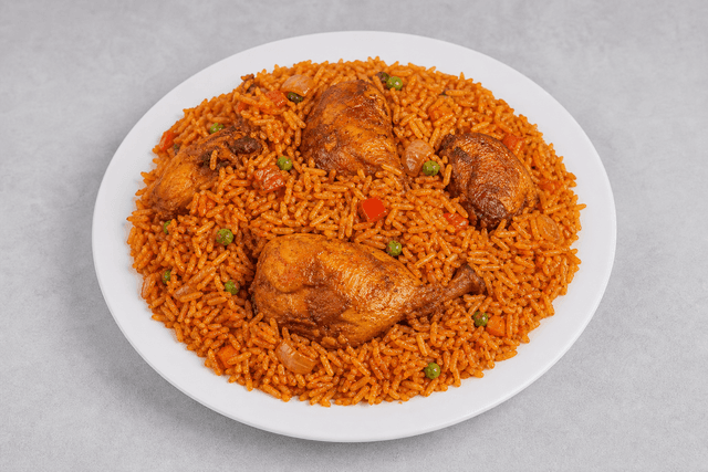 Photorealistic Ghana jollof rice menu-main p08 food image by VDAMO