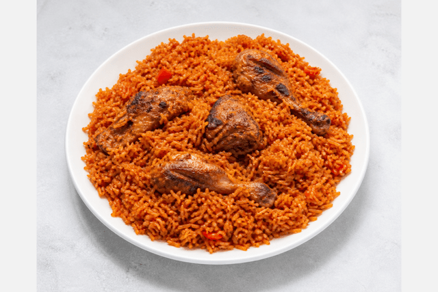 Photorealistic Ghana jollof rice menu-main p09 food image by VDAMO
