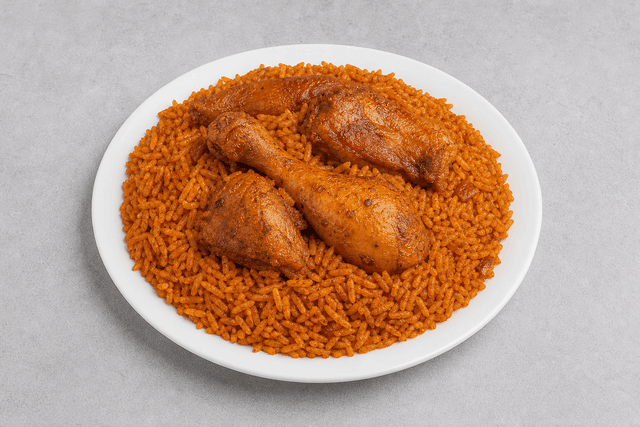 Photorealistic Ghana jollof rice menu-main p10 food image by VDAMO