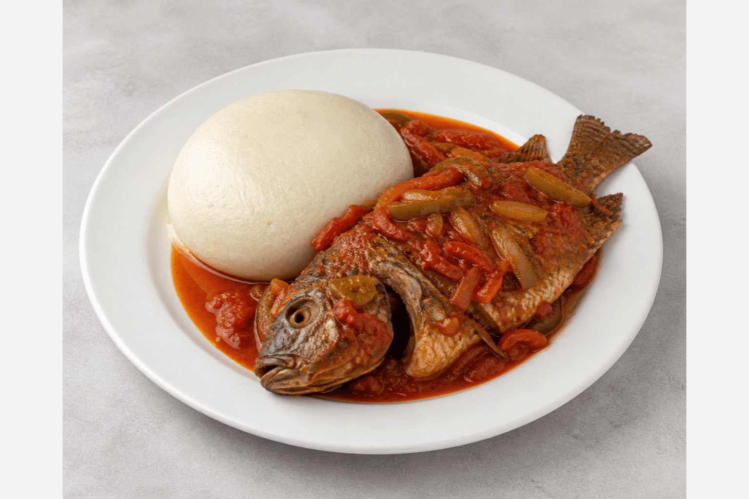 Photorealistic Banku with tilapia menu-main p02 food image by VDAMO