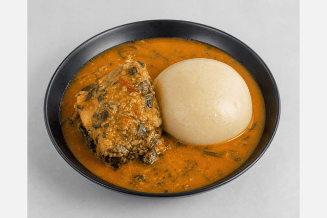 Photorealistic Fufu with light soup menu-main p02 food image by VDAMO