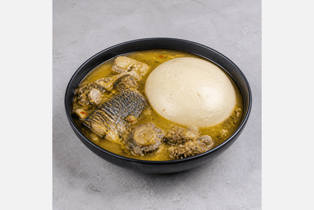 Photorealistic Fufu with light soup menu-main p03 food image by VDAMO