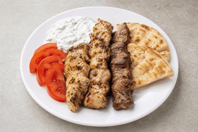 Photorealistic Souvlaki menu-main p01 food image by VDAMO