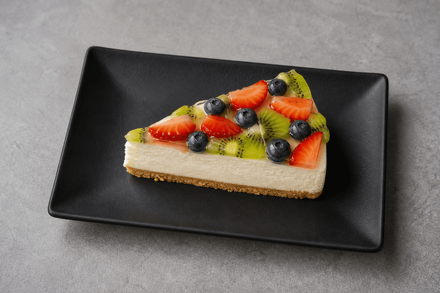 Photorealistic GR Fruit cheesecake slice dessert P02 food image by VDAMO