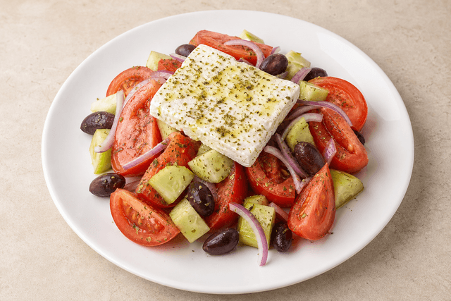 Photorealistic Greek salad menu-main p01 food image by VDAMO