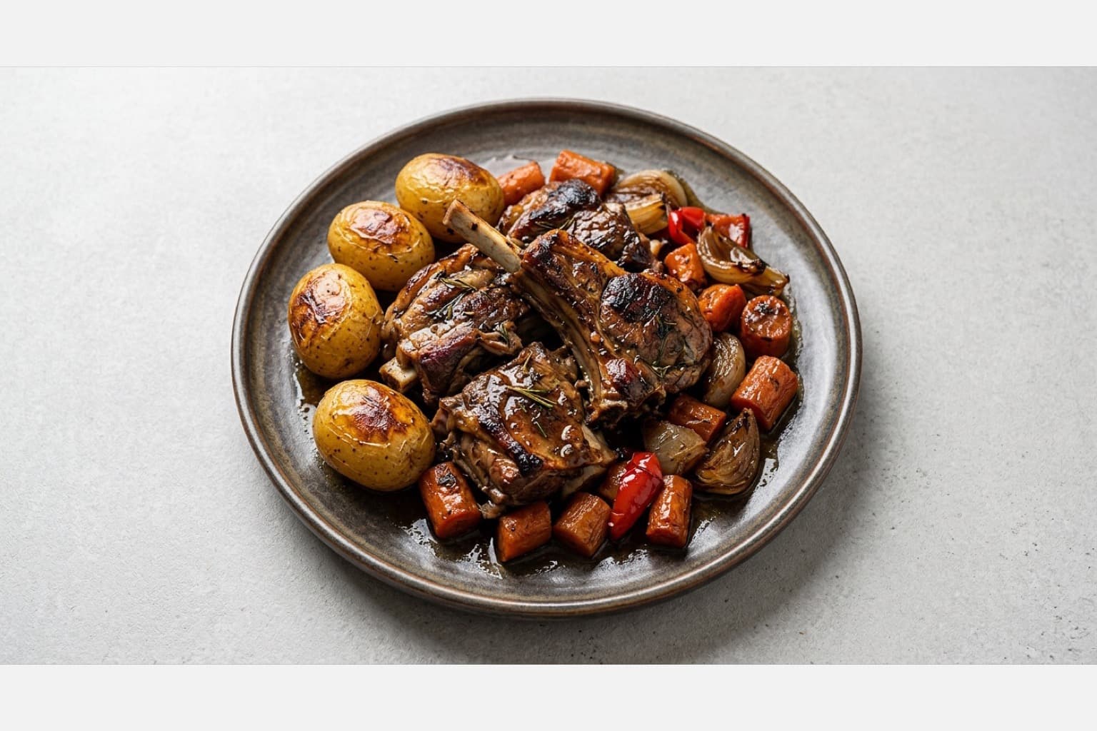 Photorealistic Peka lamb menu-main p04 food image by VDAMO