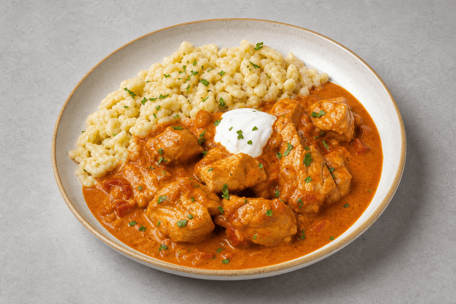 Photorealistic Chicken paprikash menu-main p04 food image by VDAMO