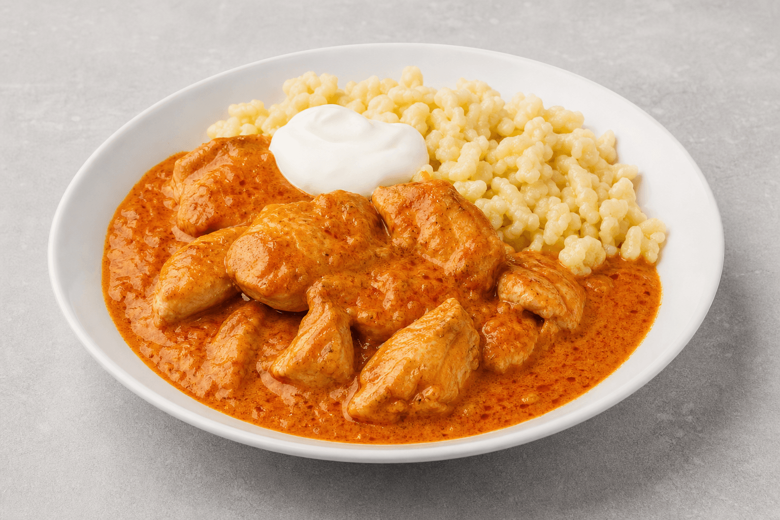 Photorealistic Chicken paprikash menu-main p05 food image by VDAMO