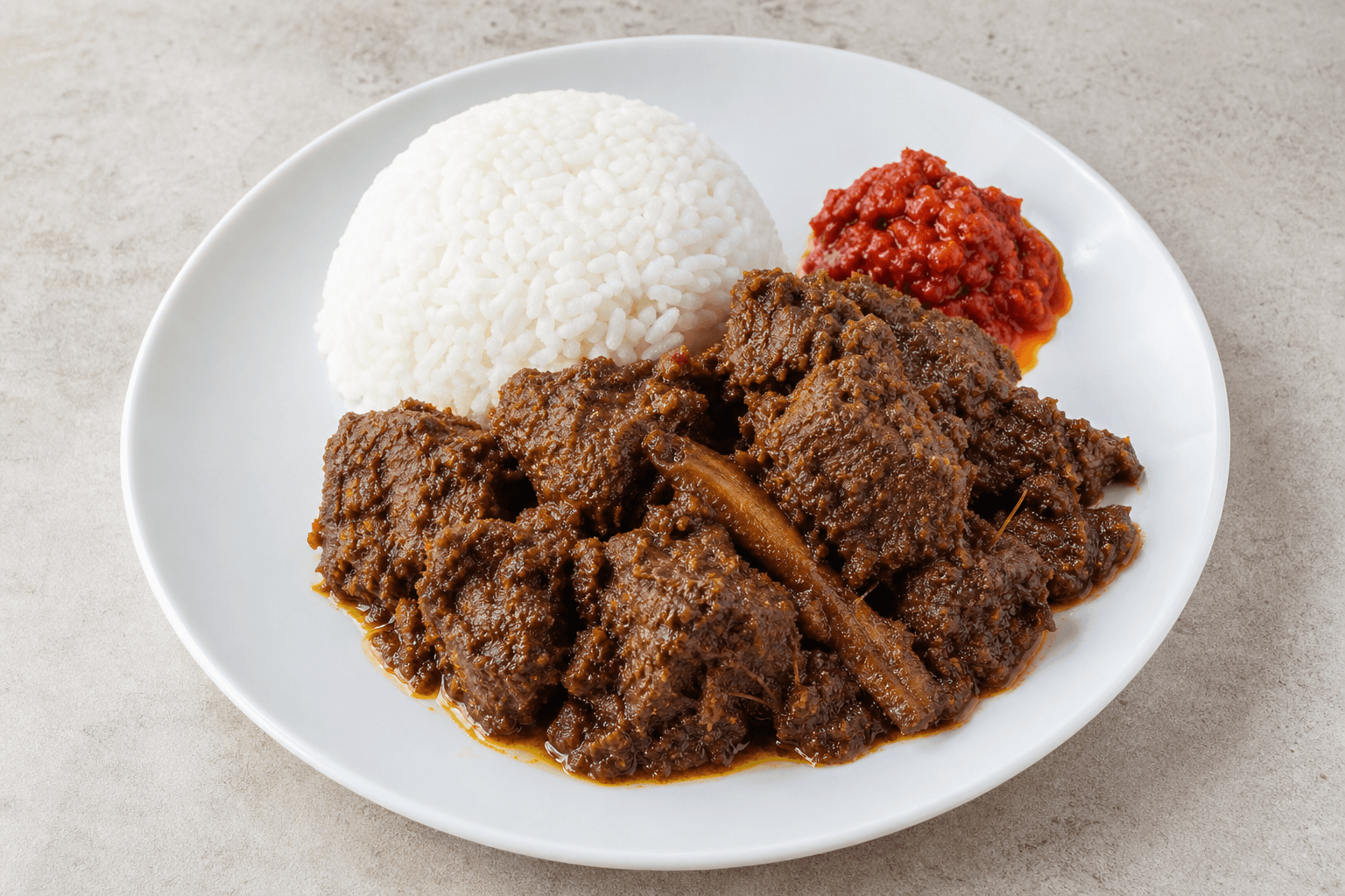 Photorealistic Beef rendang P01 food image by VDAMO