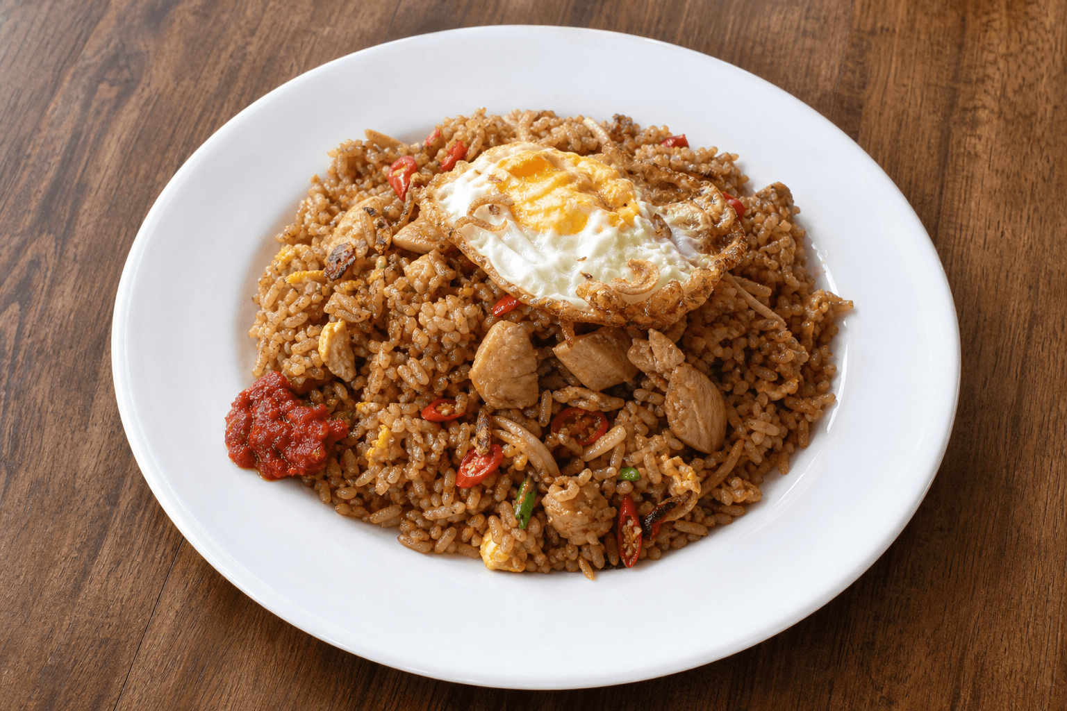 Photorealistic Indonesian nasi goreng menu-main p01 food image by VDAMO