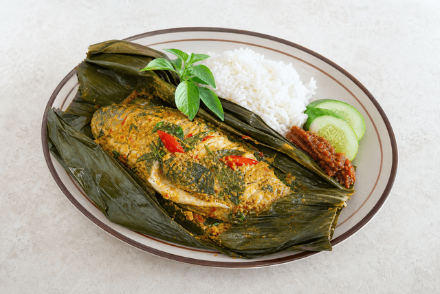 Photorealistic Pepes ikan menu-main p03 food image by VDAMO