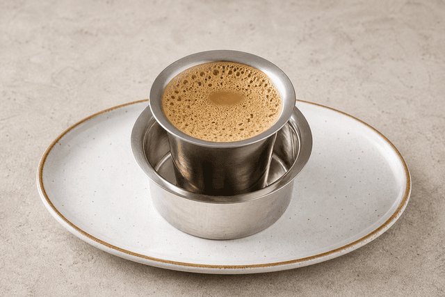 Photorealistic South Indian filter coffee menu-main p03 food image by VDAMO