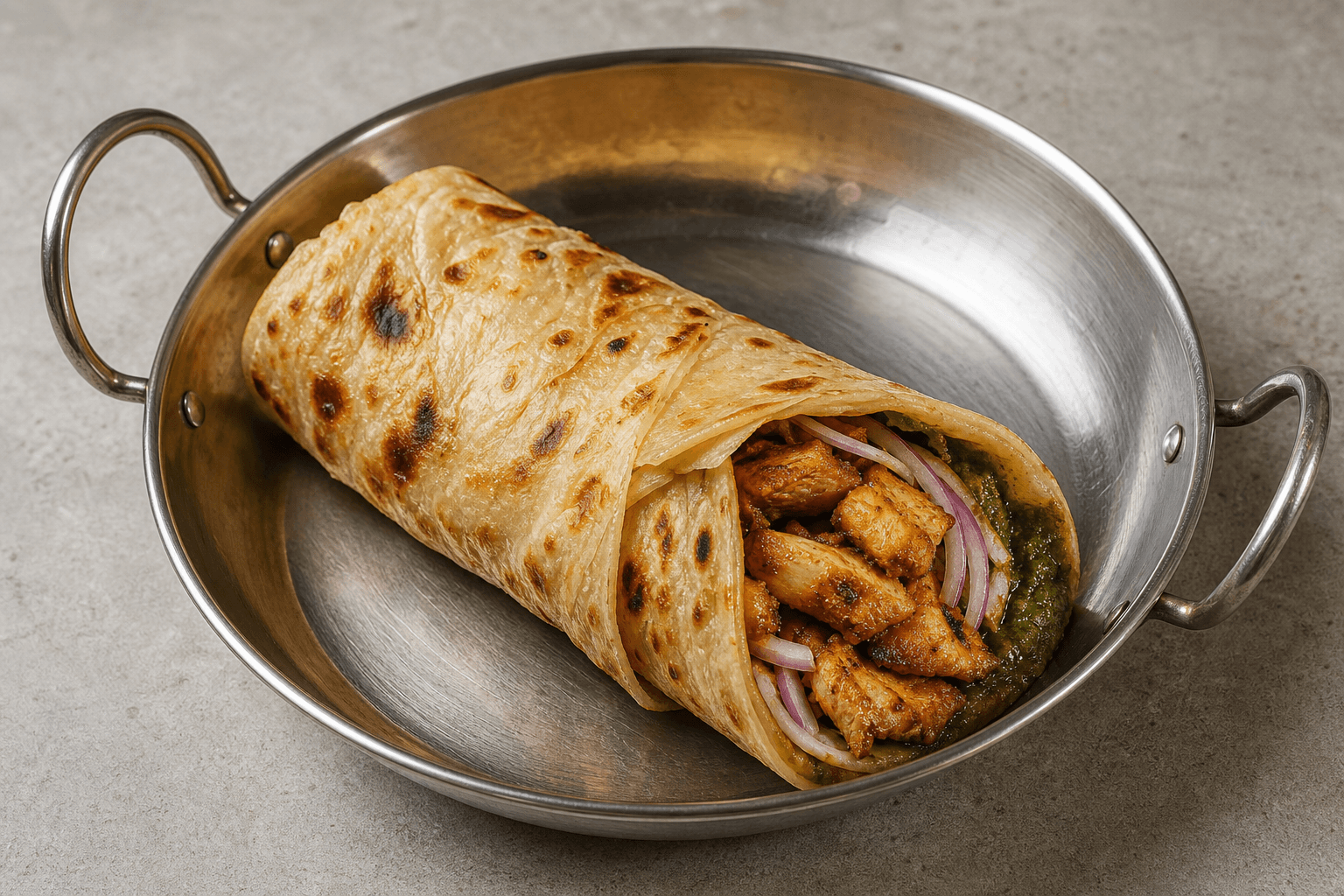 Photorealistic Kathi roll style 031 P05 food image by VDAMO