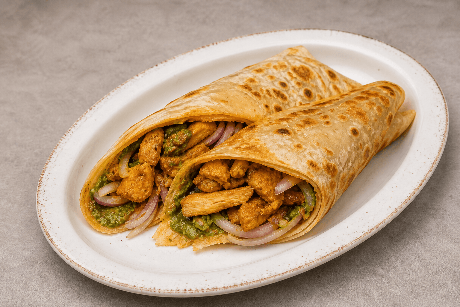 Photorealistic Kathi roll style 091 P03 food image by VDAMO