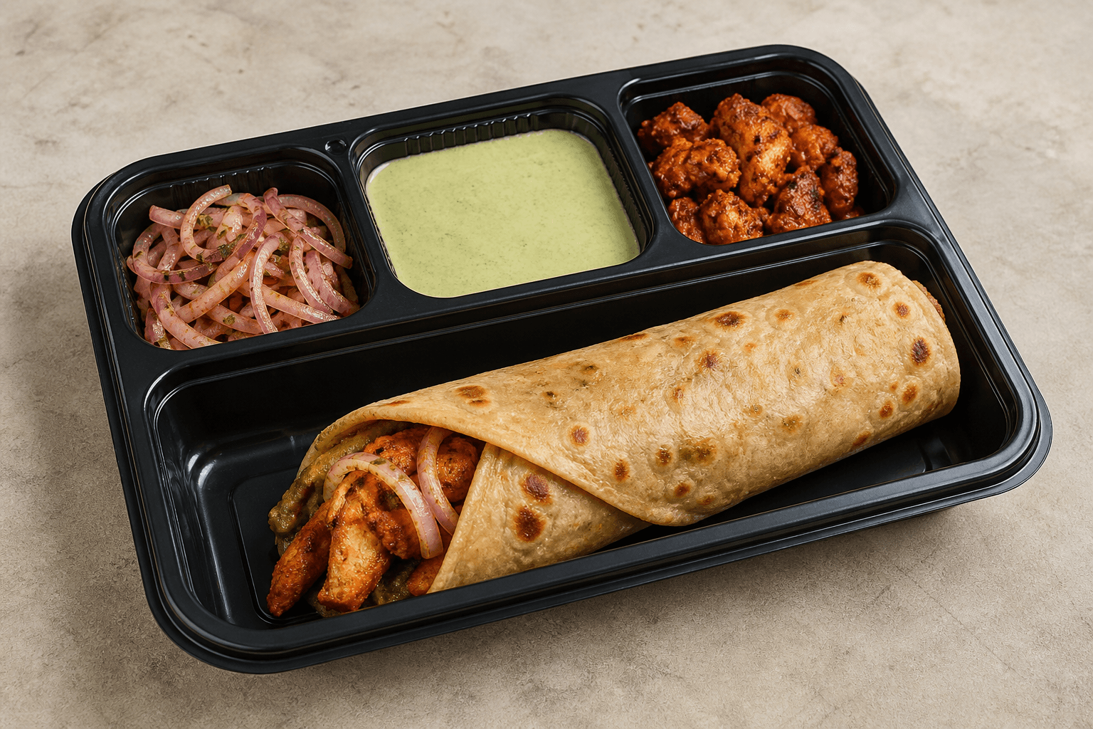 Photorealistic Kathi roll style 091 P08 food image by VDAMO