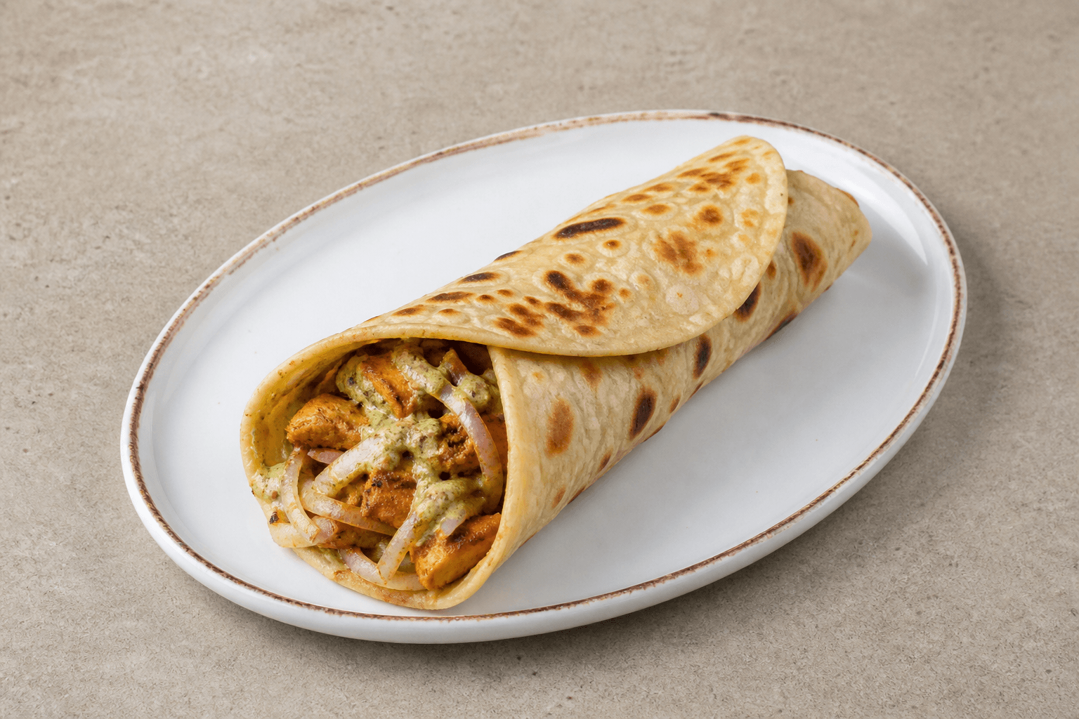 Photorealistic Kathi roll style 103 P03 food image by VDAMO