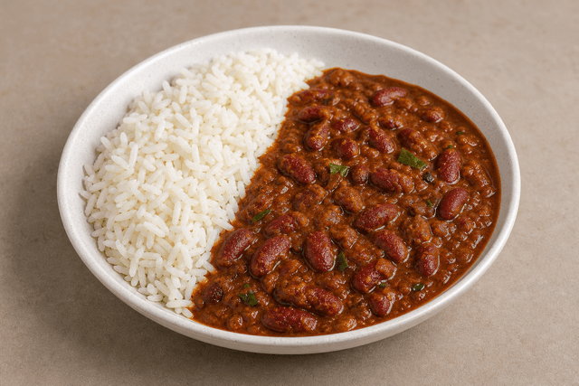 Photorealistic Rajma chawal menu-main p04 food image by VDAMO