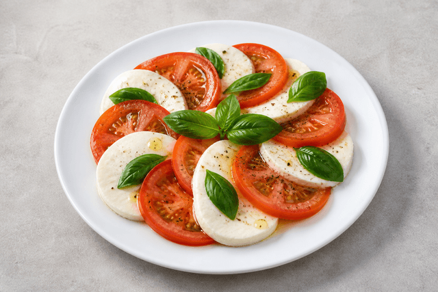 Photorealistic Caprese salad menu-main p01 food image by VDAMO