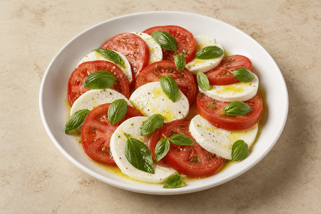 Photorealistic Caprese salad menu-main p04 food image by VDAMO