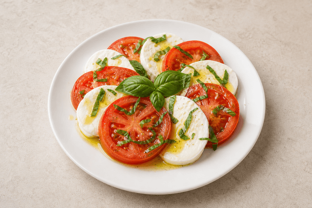 Photorealistic Caprese salad menu-main p09 food image by VDAMO