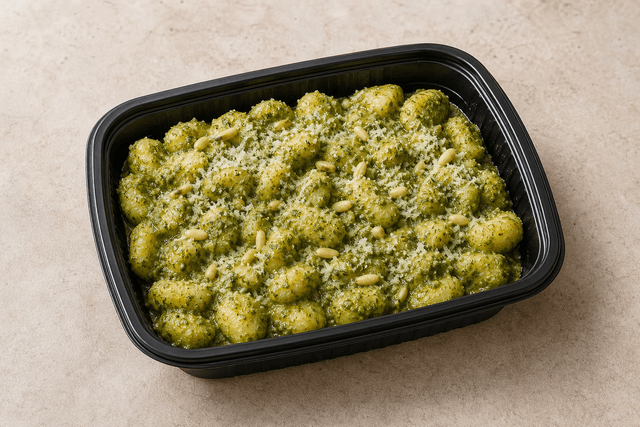 Photorealistic Gnocchi with pesto menu-main p06 food image by VDAMO